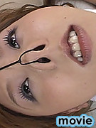 Freaky Japanese nosehook bukkake video