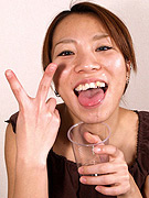 Cumshot drooling japanese bukkake aftermath girls