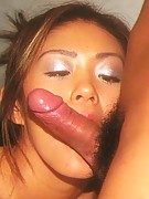 Tanned asian doggy styled